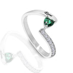 Personalized Name Ring with 1-8 Birthstones Custom Names Birthstone Rings Family Ring Jewelry Gifts for Women Mother Daughter-Serilas