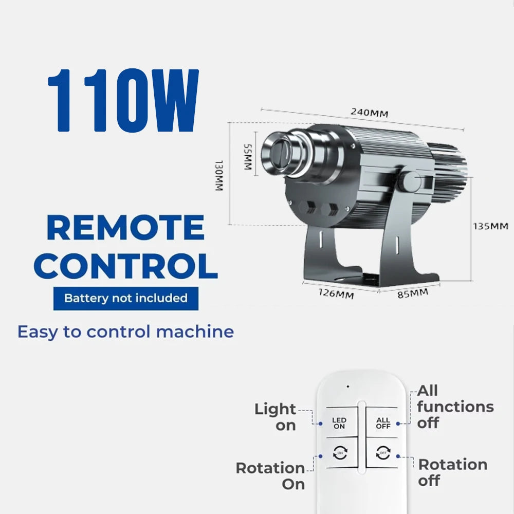 Custom Gobo Projector Light Custom Logo Lights Outdoor LED Rotating Customize Logo Spotlight for Commercial Shop Entrance Floor-Serilas