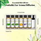EUQEE Essential Oils Set 6 Bottles 10ml Pure Natural Aromatherapy Oils for Humidifier Diffusers Making Candle Soap Air Freshener-Serilas