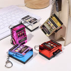 Retro Mini Fruit Machine Keychain Game Winning Best Friend Gift Toy Key Holder Coin Games Console Creative Slot Casino Model-Serilas