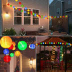 LED Solar Lantern String Lights Outdoor Garland Fairy Lights Solar Powered Garden Decorative Light for Christmas Wedding Party-Serilas