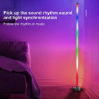 RGB Floor Lamp Modern Floor Lamp Music Sync 10W Standing Floor Lamp Ambient Lighting with App Remote Control for Bedrooms Living-Serilas