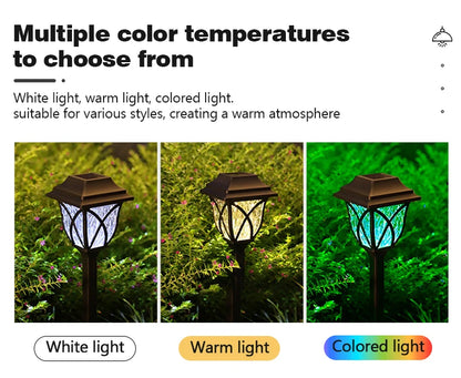 8 Pack LED Solar Courtyard Lamp Outdoor Waterproof Lawn Lights Solar Garden Paths Lane Landscape Lighting Decorative Lights