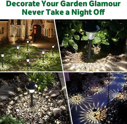 Solar Pathway Lights Outdoor Solar Yard Lamp Warm Lighting IP65 Waterproof LED Auto On Off Solar Lights for House Garden Path