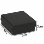 1PCS Black Square Jewelry Display Gifts Box Organizer Engagement for Ring Earring Brooch Necklace Bracelet Packaging Boxes-Serilas