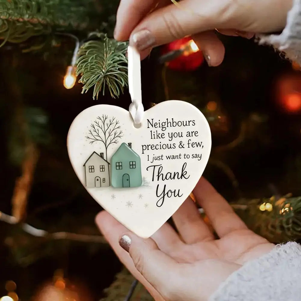 Thank You Gifts for Neighbor Christmas Ornament Old New Neighbor Welcome Gift for Neighbors Birthday Neighbor Moving Away Gifts-Serilas