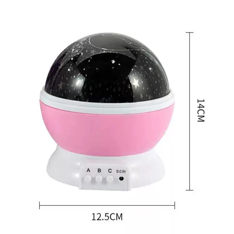Night Lamp Projector Starry Sky Night Light Projector Baby Lamp Decor Rotating Starry Nursery Moon Galaxy Projector Table Light-Serilas