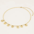 Miranda Charm Stainless Steel Heart Love Chain Necklace Water Resistant Chic Popular Romantic Korean Jewelry Gift-Serilas