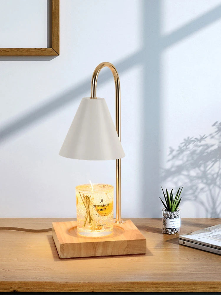 Candle Warmer Lamp with Timer Dimming Melting Wax Table Lamp Home Bedroom Decor Nightlight Creative Aromatherapy Desk Light Gift-Serilas