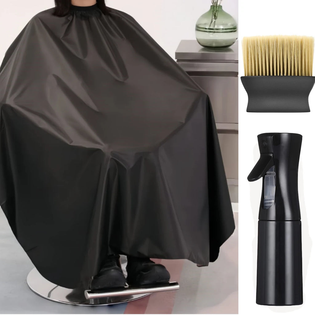 Black Salon Barber Cape for Men Women Hair Cutting Cape Hairdressing Cape Hair Cut Apron Hair Shampoo Dye  Tools Accessories-Serilas
