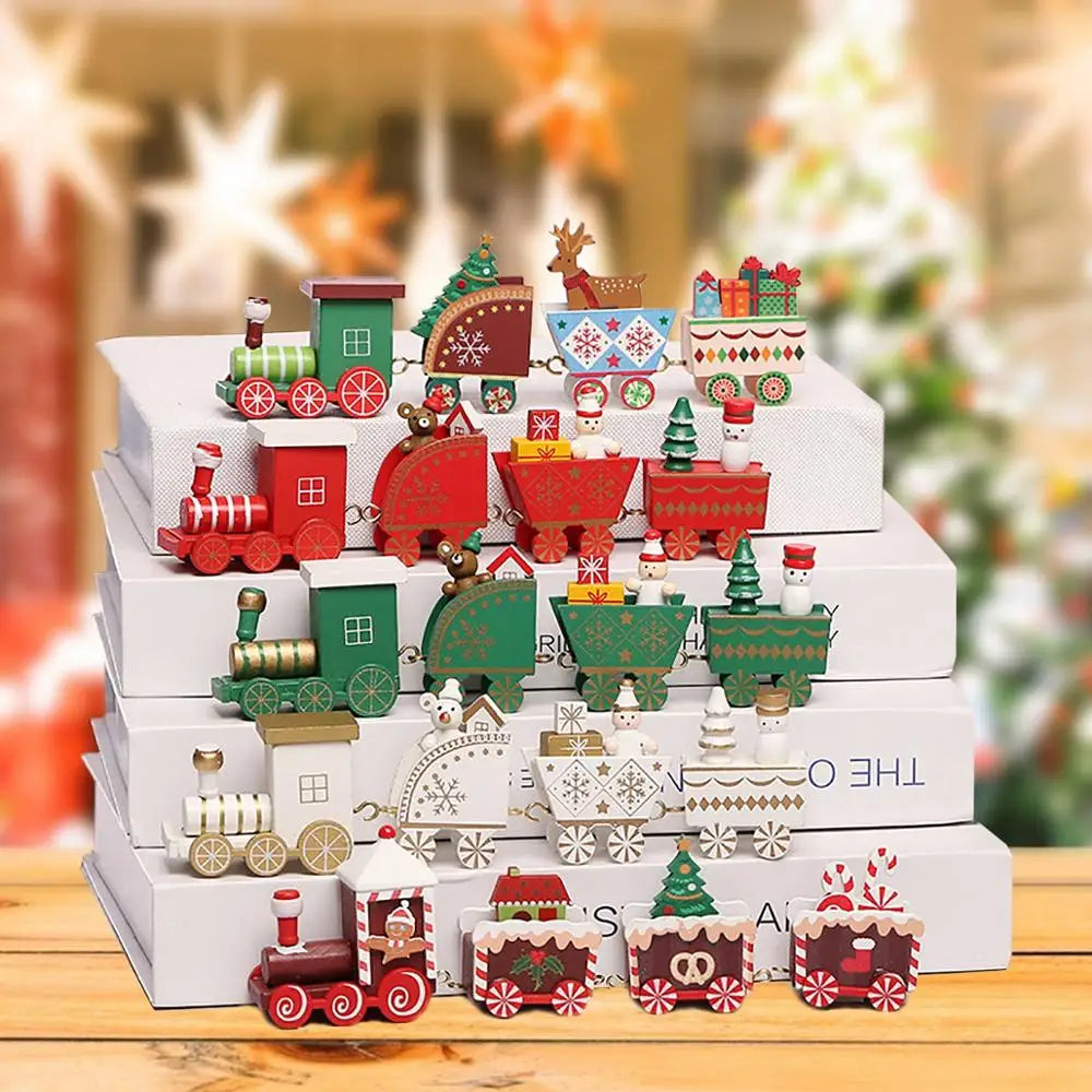 Christmas Train Merry Christmas Decorations For Home 2025 Cristmas Ornament Xmas Navidad Noel Gifts Happy New Year 2026 Gifts-Serilas