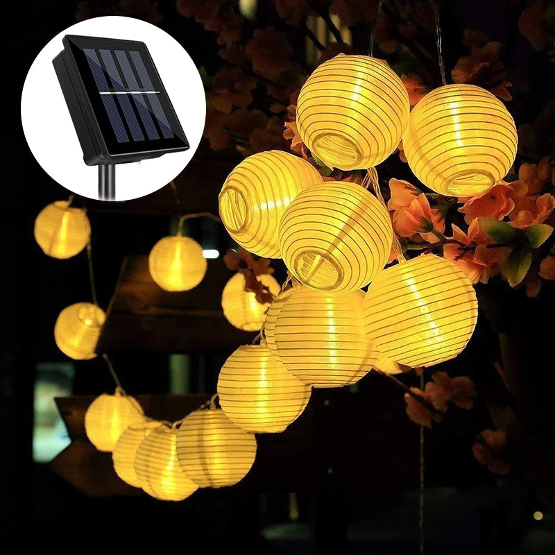 Solar String Lights 10/20/30 LED Outdoor Waterproof Christmas Garland Lantern Fairy Lamp String  for Garden Wedding Party Decor-Serilas