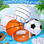 Inflatable Football Baseball Rugby Basketball Happy Summer Hawaii Beach Party Decorations Swimming Pool Inflatable Toy Ball-Serilas