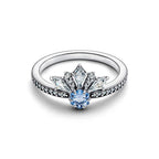 2025 HOT Princess 925 Silver Bow Rose Flower Love Eternal Crown Ring Suitable for Women's Birthday Wedding Gifts-Serilas