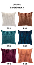 Pillow Cover Cut Velvet Geometric Creative Decoration Cushion Cover 45x45-Serilas