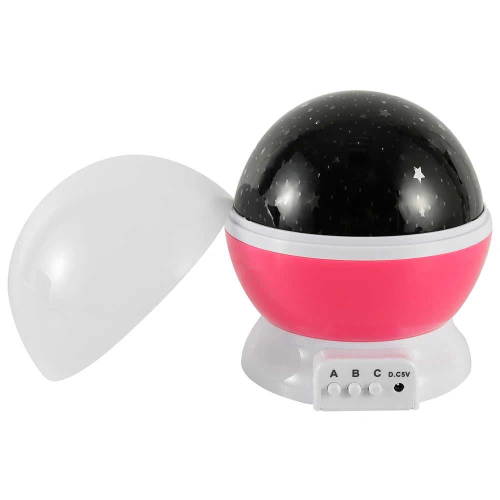 Night Lamp Projector Starry Sky Night Light Projector Baby Lamp Decor Rotating Starry Nursery Moon Galaxy Projector Table Light-Serilas