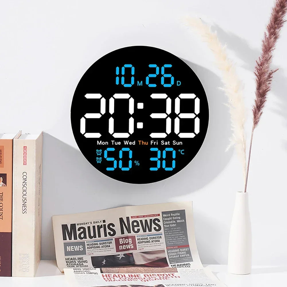 Digital Wall Clocks Large Screen With Timing Countdown Function Clocks For Home Bedroom Living Room Office Home Decoration-Serilas