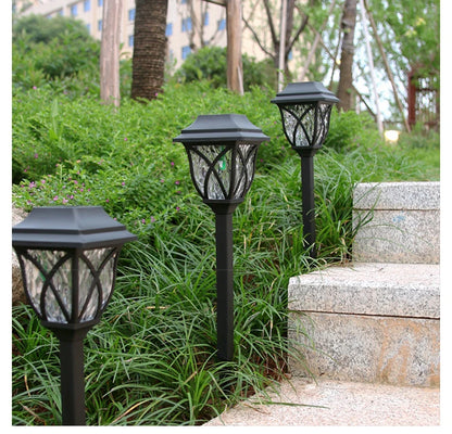 8 Pack LED Solar Courtyard Lamp Outdoor Waterproof Lawn Lights Solar Garden Paths Lane Landscape Lighting Decorative Lights