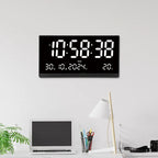 21 Inch Large Digital Wall Clock Large LED Screen Display Clock with Time/Date/Week/Temperature 12/24H Adjustable Brightness-Serilas