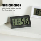 Electronic Wall Clock Stickable Large Screen Home Digital Display wall clock Mini Car Electronic Clock Room Desktop Table Clocks-Serilas