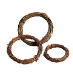 Natural Wreath 8/10/12cm Diameter Christmas Rattan Wreath Rings Braided Wreath DIY Hand-Woven Grapevine Vines Wreaths Crafts-Serilas