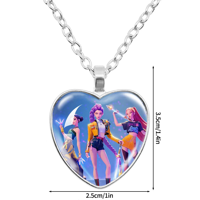 Gabby Dollhouse Heart Necklace Colorful Beaded Bracelet Cute Cartoon Anime Cosplay Jewelry Accessories Kids Girls Birthday Gift-Serilas