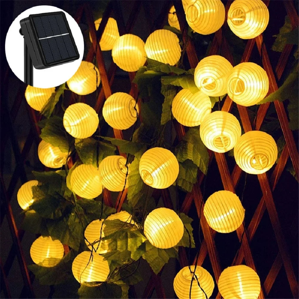 Solar String Lights 10/20/30 LED Outdoor Waterproof Christmas Garland Lantern Fairy Lamp String  for Garden Wedding Party Decor-Serilas