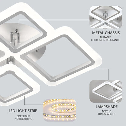 NordSquare™ Nordic Modern LED Pendant Chandelier