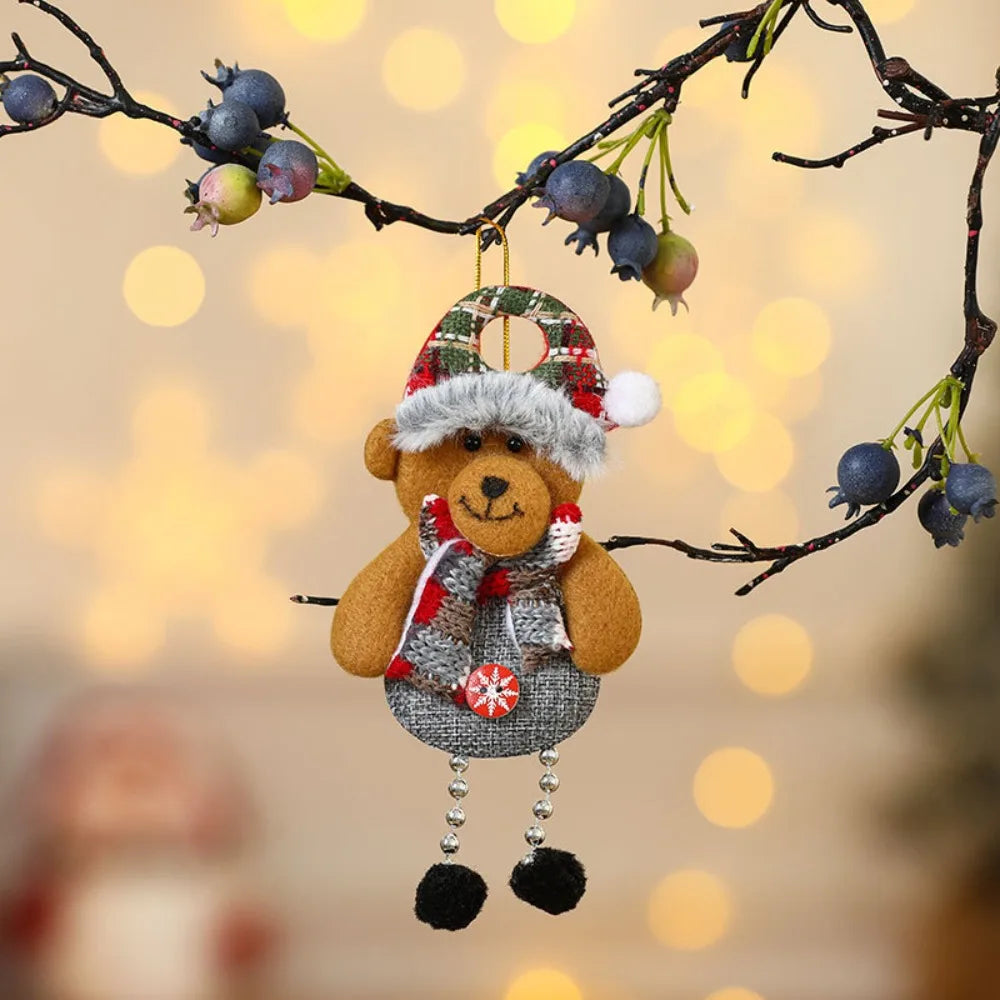 Christmas Cute Decorations Snowman Deer Christmas Tree Decorations Santa Claus Gifts Xmas Ornaments for New Year Party Supplies-Serilas