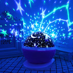 Night Lamp Projector Starry Sky Night Light Projector Baby Lamp Decor Rotating Starry Nursery Moon Galaxy Projector Table Light-Serilas