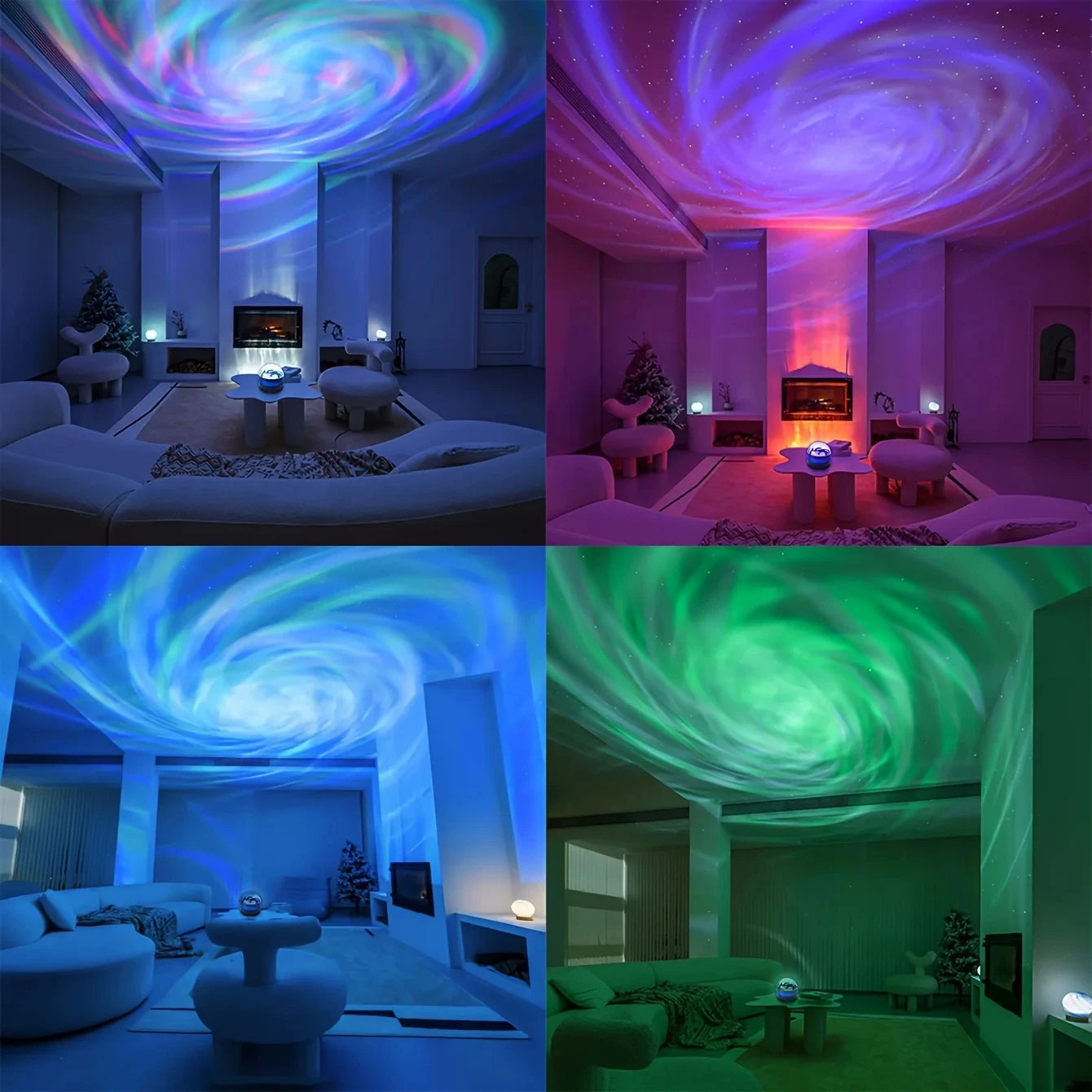 LED Galaxy Projector Light Colorful Galaxy Sky Projector Bedroom Night Light Kids Room Decoration Christmas Party Decoration-Serilas
