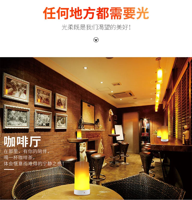 LED Flame Lamps for Room Simulated Flame Night Lights Lava Lamps Indoor Bar Ktv Wedding Decoration for Christmal New Year Gift-Serilas