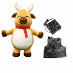 Inflatable Santa Claus Snowman Deer Mascot Costume Adult Fancy Dress Christmas Party Kawaii Mascot Costume Carnival Costumes-Serilas