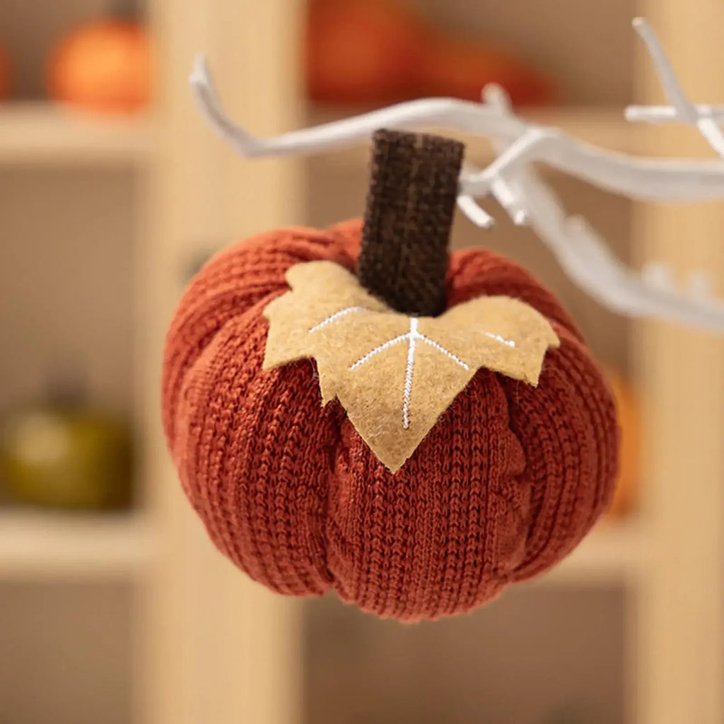 9cm Small Pumpkins Home Decor Knit Knitted Pumpkin Reusable Seasonal Charm Cozy Warm Decorative Ornaments Crochet Pumpkins-Serilas