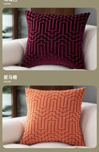 Pillow Cover Cut Velvet Geometric Creative Decoration Cushion Cover 45x45-Serilas