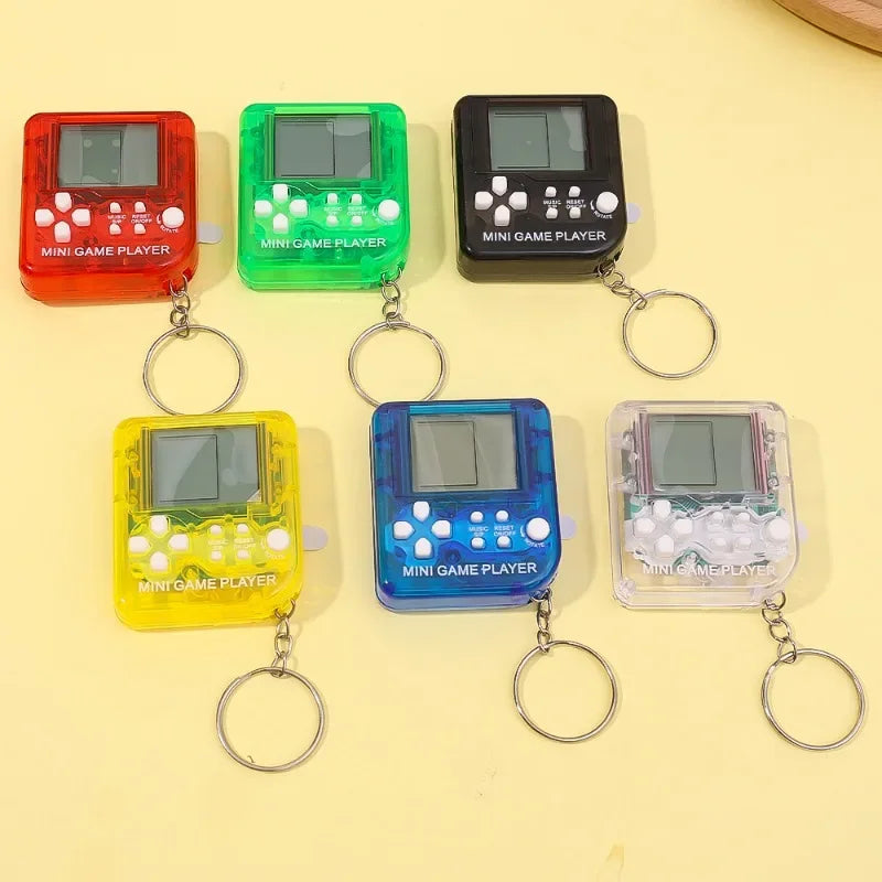 Portable Pocket Mini Classic Game Machine Keychain Children's Handheld Retro Nostalgic Game Console With Keyring Kids Toys Gift-Serilas
