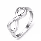 Fashion Silver color Infinity Ring Eternity Ring Charms Best Friend Gift Endless Love Symbol Fashion Rings For Women jewelry-Serilas