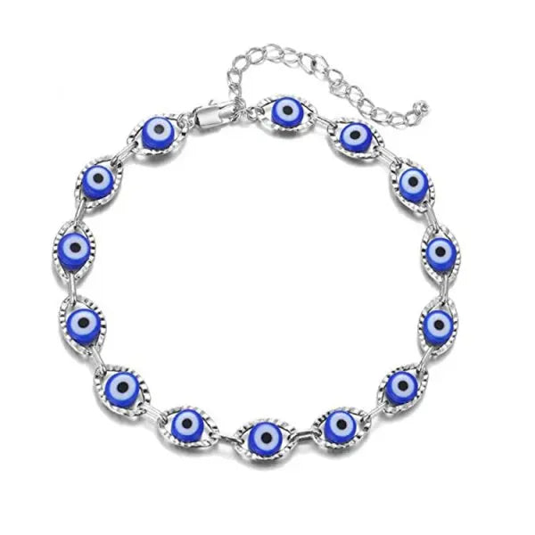 Lucky Amulet Evil Eye Charm Bracelet Gold Color Silver Color String Chain Braided Friendship Bracelet for Women Men Jewelry Gift-Serilas