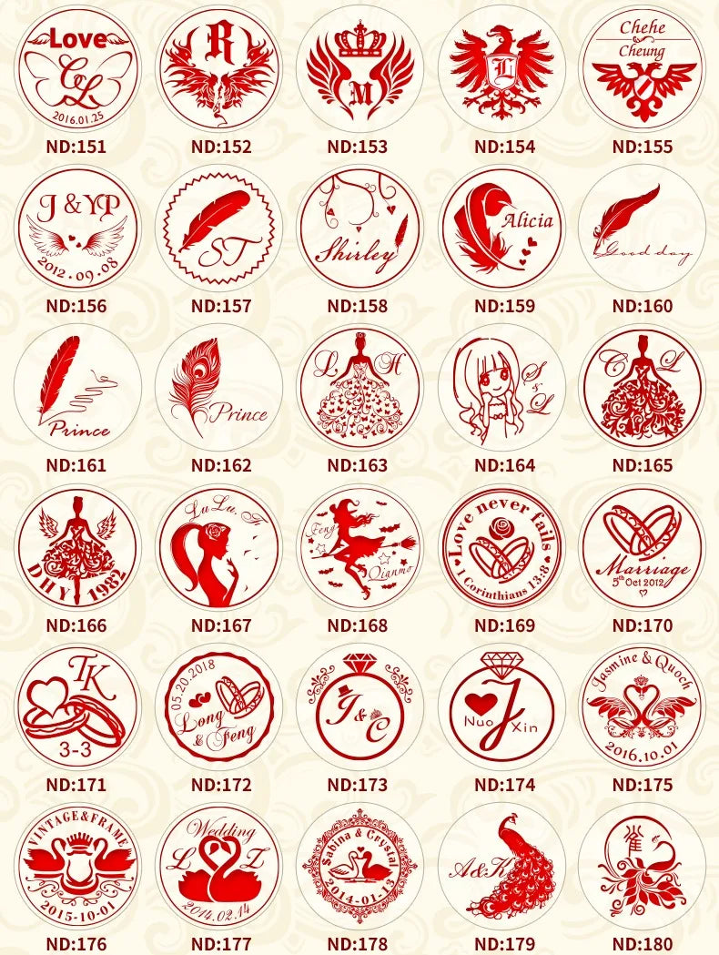 Ornament wreath Name Wedding Customized Wax Stamp Initial stamp,DIY Ancient Seal Retro Stamp,Personalized designVintage Wax Seal-Serilas