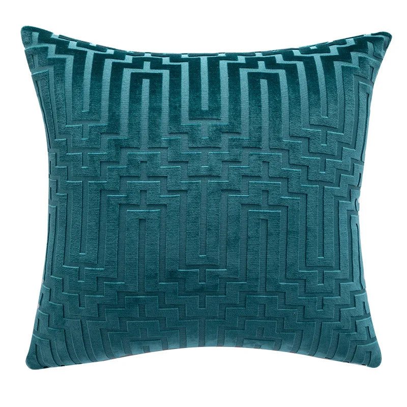 Pillow Cover Cut Velvet Geometric Creative Decoration Cushion Cover 45x45-Serilas
