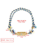 Lucky Eye Copper Enamel Turkish Evil Eye Charm Bracelet DIY Adjustable Rope Chain Bracelet for Women Men Girls Fashion Jewelry-Serilas