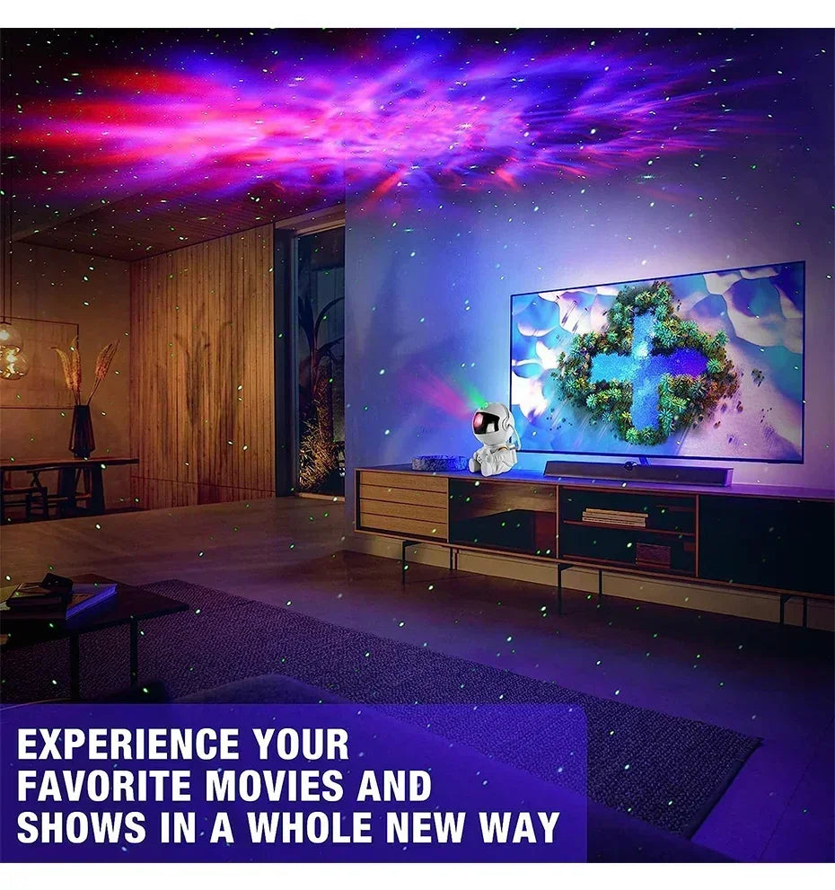 Star Projector Galaxy Night Light Astronaut Space Projector Starry Nebula Ceiling LED Lamp for Bedroom Home Decorative kids gift-Serilas