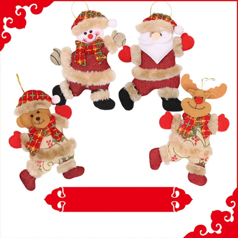 Dancing Santa Merry Christmas Ornaments xmas Tree Hanging Toys Christmas Tree Decoration Home Decor Present Xmas Children'S Gift-Serilas