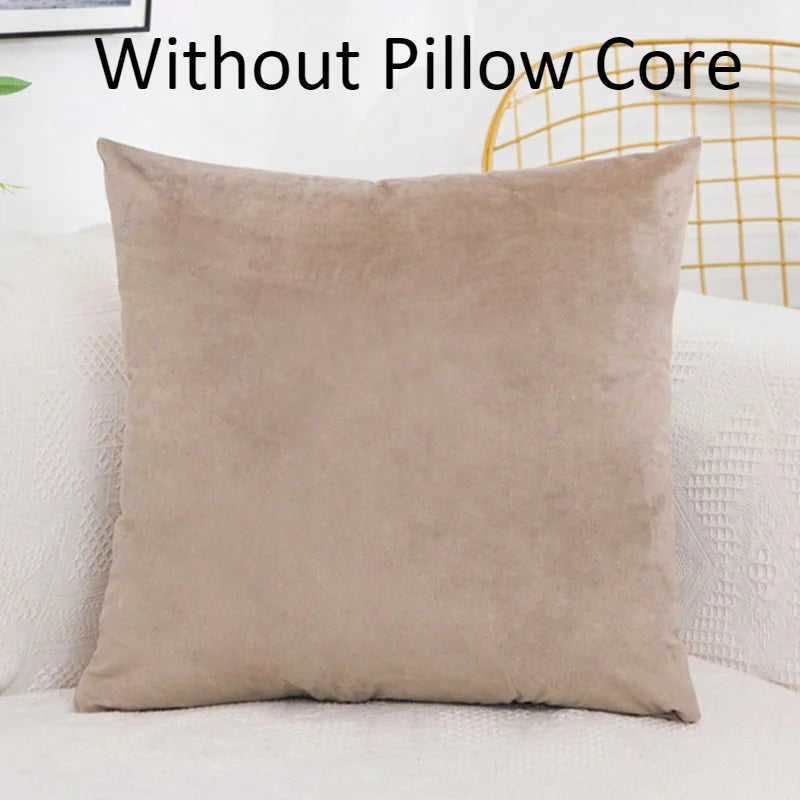 Velvet Solid Color Skin-friendly Pillow Cover Cushion Cover (excluding Filling) Living Room Sofa Decoration Cushion Cover-Serilas