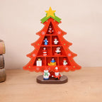 Christmas Decorations Wooden Christmas Tree Creative Scene Layout Ornaments Three-dimensional Red Xmas Table Desktop Decoration-Serilas