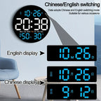Digital Wall Clocks Large Screen With Timing Countdown Function Clocks For Home Bedroom Living Room Office Home Decoration-Serilas