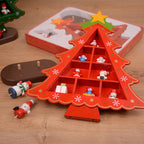 Christmas Decorations Wooden Christmas Tree Creative Scene Layout Ornaments Three-dimensional Red Xmas Table Desktop Decoration-Serilas