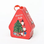 Christmas Tin Gift Box Cartoon Printed Tinplate Box Square Candy Storage Container for Xmas Holiday Packaging Supplies-Serilas