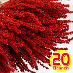 New Christmas Red Berries Branch Artificial Holly Berry Stamen Flowers Wreath for Xmas Tree Ornaments New Year Party Home Decor-Serilas
