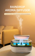 Aroma Air Humidifier Fragrance Essential Oil Diffuser for Home Raindrop Model Aroma Diffuser Humidifier with LED Colorful Light-Serilas